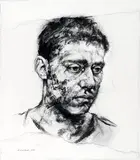 Alexei by Alison Lambert, Fusain et pastel sur papier, sold May 2021