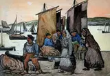 Pêche à Honfleur by Marc-Aurèle Fortin, vers 1934, Aquarelle No du catalogue raisonné: A-0881 Provenance: Collection de monsieur M, sold Dec 2020