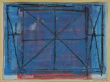 Sans titre - Bleu, blanc rouge by Denis Juneau, Aquarelle sur papier, sold Dec 2020