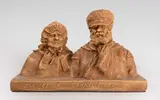 Les Époux Chapdelaine by Marc-Aurèle de Foy Suzor-Coté, Plâtre à patine dorée, sold Dec 2020