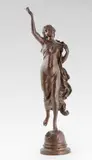 Étoile du matin by Adrien Étienne Gaudez, Bronze à patine brune, sold Dec 2020