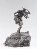 L'Iroquois by Marc-Aurèle de Foy Suzor-Coté, Bronze à patine brune, sold Sep 2020