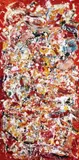 “Inca Dove by Katja Jacobs, Huile et collage sur toile, sold Sep 2020