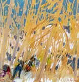 Chiens esquimaux, Grand Nord by René Jean Richard, Pastel, sold Sep 2020