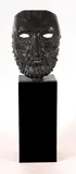 Le masque by Yves Trudeau, Bronze à patine foncée, sold Jun 2020