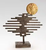 Sans titre by Richard Klode, Bronze à patine brune et dorée, sold May 2020