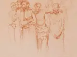 Travailleurs by Frank Brangwyn, Sanguine, sold May 2020