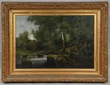 Bouleaux en bord de rivière by Louis Matifas, Toile signée en bas à droite, sold Sep 2019