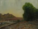 Pont royal, juillet 1908 by Anatole Hillairet, Toile signée en bas à droite, sold Jun 2019