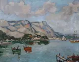 Le retour des pêcheurs by André Wilder, Toile signée en bas à gauche, sold Jun 2019