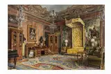 Venise, palais Labia, chambre présumée de Charles de Beistegui by Alexandre Serebriakoff, 1947, Aquarelle et encre sépia sur papier, sold Jun 2025