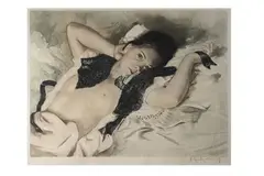 Portrait d'une femme by Lev Tchistovsky, Aquatinte, sold Jun 2025