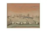 Village Croate by Ivan Rabuzin, 1964, Aquarelle sur papier, sold Jun 2025