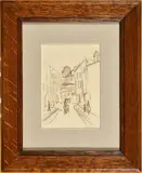 Vu d'une rue by Alexandre Labas, 1963, Crayon de couleur sur papier, sold Jun 2025