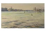 Neva. Hermitage (circa 1970) by Nikolai Petrovich Velichko, Aquarelle sur papier, sold Jun 2025