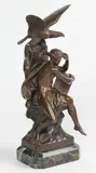 Le penseur by Émile Louis Picault, Épreuve en bronze à patine brune, nuancée, sold May 2025