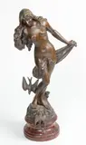 Vénus sortie des eaux by Ernest Wante, Épreuve en bronze à patine brune nuancée, sold May 2025