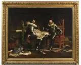 Charles Quint préparant le siège de la ville de Metz en 1552 by Hippolyte-Pierre Delanoy, 1886, Toile, chassis et cadre d’origine Hauteur :, sold May 2025