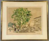 Cavaliers au Caylar by Yves Brayer, Lithographie signée et numérotée, sold Apr 2025