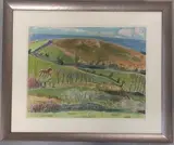 Paysage by Simon Segal, Pastel gras signé en bas à droite, sold Apr 2025