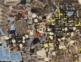 Composition abstraite, circa 1955 by Natalia Dumitresco, Gouache sur papier, sold Mar 2017