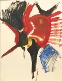 Composition by Marcel Pouget, 1959, Gouache sur papier, sold Mar 2017