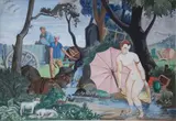 Etude pour la France Heureuse by Alfred Louis Courmes, 1926, Gouache sur papier, sold Mar 2017