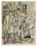 Scène de cabaret, Berlin, circa 1925 by George Grosz, Aquarelle sur papier, sold Dec 2016
