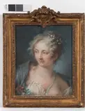 Jeune femme tenant des fleurs by Claude Hoin, Pastel, sold Dec 2016