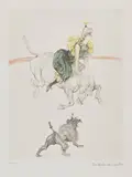 Le Cirque, La Clownesse by Henri de Toulouse-Lautrec, Lithographie numérotée, sold Mar 2021