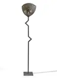 Sun Goddess by Etiyé Dimma Poulsen, Épreuve en bronze patiné sur un piètement en métal, sold Oct 2020