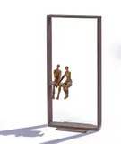 Comme deux oiseaux by Gérard Menant, Épreuve en bronze patiné et métal, sold Oct 2020