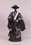 Wu Song by Paul Beckrich, Epreuve en bronze à patine noire, bleue et argent, sold Oct 2020