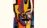 Composition colorée » by Jean Signovert, 1958, Gouache et pastel signé et daté en bas vers la droite, sold Jun 2006