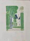 Vue du portail du château by André Brasilier, Lithographie sur papier, sold Oct 2024