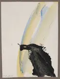 Composition abstraite by Pierre Fichet, 1993, Gouache sur papier contrecollé sur canson, sold Oct 2024