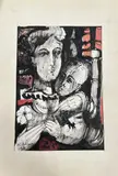 Maternité Dessin à feutre et à encre de Chine by Loïc Dubigeon, Technique mixte, encre et collage, sold Oct 2024