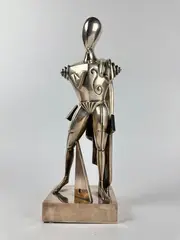 Il Trovatore by Giorgo de Chirico, Bronze argenté, sold Oct 2024