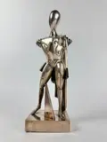 Il Trovatore by Giorgo de Chirico, Bronze argenté, sold Oct 2024