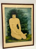 Jeune femme nue assise by Jean Kisling, Lithographie, sold Sep 2024