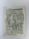 Composition bleu et gris by Anna Shanon, Collage et encre sur papier, sold Sep 2024