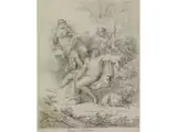 Endymion und die Mondgöttin Luna by Francesco Zuccarelli, pencil, sold Mar 2025