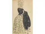 Dame mit Dekorreichem Gewand by Léon Bakst, watercolor, sold Mar 2026