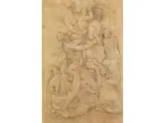 Der Raub der Sabinerinnen by Andrea Andreani, pencil, offered Mar 2024