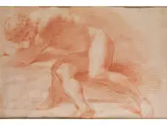 Figurenstudie Eines Lagernden Mannes by Benedetto Luti, chalk, offered Mar 2015