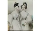 Kleid und Blüten im Haar by Johann Nepomuk Ender, 1793 Wien - 1854 Wien, watercolor, offered Apr 2016