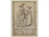 Liebespaar by Hans Burgkmair, ink, sold Mar 2024
