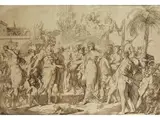 Alexander der Grosse Empfängt Roxane by Giuseppe Sabatelli, pen and ink, offered Jul 2018