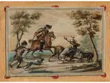Jagdliches Quodlibet by Christian Gottlob, watercolor, sold Apr 2016