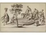 Das bad der Venus by Gottfried Bernhard Göz, pen and ink, offered Mar 2026
